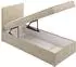 Mirjan24 Posi Boxspringbett mit Bettkasten, Cord, Creme, 90x200cm