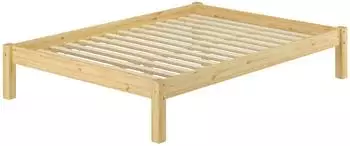 Erst-Holz Futonbett Massivholz Kiefer natur 140x200 mit Rollrost (60.35-14)