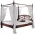 Massivmoebel24 Oxford Himmelbett Akazie Massivholz 200x200cm nougat (09-640-620-6319)