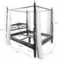Massivmoebel24 Oxford Himmelbett Akazie Massivholz 200x200cm nougat (09-640-620-6319)