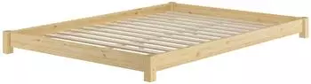 Erst-Holz Futon-Doppelbett Niedrigbett 160x200, Kiefer massiv (V-60.51-16)