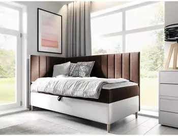 Mirjan24 Boxspringbett Maja Junior 3 Einzelbett mit Bettkasten 100x200 (Maja Junior 3)