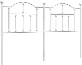 vidaXL Ersatz-Kopfteil Metall wei&szlig; 135cm