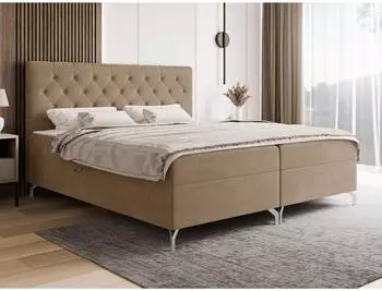 Mirjan24 Guliette Boxspringbett mit 2 Bettk&auml;sten, 160x200cm, hellbraun (Fresh 03)