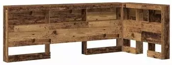 vidaXL Aufbewahrungskopfteil mit Regal Altholz-Optik 90cm (3335459)