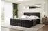 ALTDECOR Miami-Z Boxspringbett mit Fußteil, H3, Topper, 200x200cm, schwarz (800000814262)