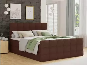 Sofnet Best Lux Boxspringbett mit Fu&szlig;teil, 2 Bettk&auml;sten, Bonell-Matratze, 160x200cm (Inari 24)