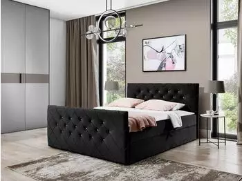Mirjan24 Boxspringbett Malaga Polsterbett mit 2 Bettk&auml;sten, Amor Velvet 4322, 200x200cm