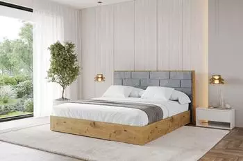 ALTDECOR ENZO8 Polsterbett mit Bettkasten, grau, 140x200cm (800001322650)