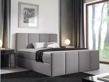 Mirjan24 Lars Boxspringbett mit Matratze, Topper und 2 Bettk&auml;sten, Zetta 302 (160x200cm)