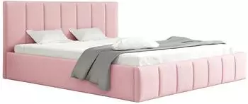 Fun M&ouml;bel Detroit Polsterbett 120x200cm, Magic Velvet, rosa
