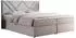 Gerster Neomi Boxspringbett 160x200 beige, H4, mit Bettkasten und Topper (800000790714)
