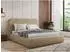 MKS Meble Benea Classic Polsterbett mit Bettkasten, Federleisten, beige, 200x200cm (800001299576)