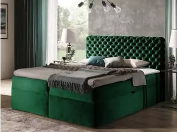 Mirjan24 Boxspringbett Chesterfield mit Bettkasten, 200x200cm (Magic Velvet 2225)
