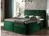 Mirjan24 Boxspringbett Chesterfield mit Bettkasten, 200x200cm (Magic Velvet 2225)