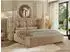 MKS Meble Flonelle Classic Polsterbett mit Bettkasten & Lattenrost, hellbraun