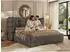 MKS Meble Flonelle Classic Polsterbett mit Bettkasten & Lattenrost, hellbraun
