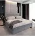 Masseno Pisa Boxspringbett 180x200cm mit Bonell-Matratze und Topper, hellgrau (TILIA 86)