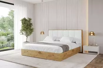 ALTDECOR Enzo7 Polsterbett mit Bettkasten, Lattenrost & Matratze H3/H4, Bouclé, weiß, 120x200cm (800001322614)
