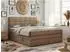 MKS Meble Luka King Boxspringbett mit Bettkasten, Kunstleder, braun, 180x200cm (800000648144)