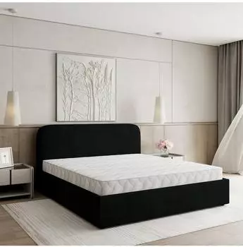 Masseno Renive Polsterbett 180x200cm mit Bettkästen, schwarz (RENIVE 180X200 CM KRONOS 07)