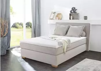 Jockenhöfer Romy Boxspringbett Cord, greige, 140x200cm