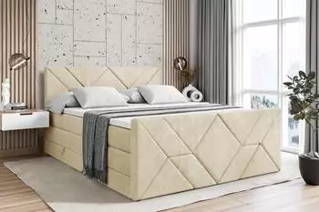 ALTDECOR Barwa-Z King Boxspringbett 200x200cm H3/H4 beige (800001692829)