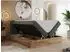 MKS Albero 1 Boxspringbett mit Bettkasten, Kunstleder dunkelgrau, Eiche Wotan (Albero-1)