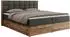 MKS Albero 1 Boxspringbett mit Bettkasten, Kunstleder dunkelgrau, Eiche Wotan (Albero-1)