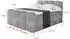 ALTDECOR Nina-Z King Boxspringbett 180x200cm, Velours, hellgrau, H3+H4 Matratzen (800001729918)