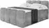 ALTDECOR Nina-Z King Boxspringbett 180x200cm, Velours, hellgrau, H3+H4 Matratzen (800001729918)
