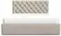Selsey Aurevia Polsterbett mit Bettkasten, Samt, hellbeige, 180x200cm