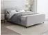 Beautysofa LEA Polsterbett mit Bettkasten & Gaslift, Rippstoff hellgrau, 180x200cm (Tilia 86)