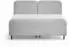 Beautysofa LEA Polsterbett mit Bettkasten & Gaslift, Rippstoff hellgrau, 180x200cm (Tilia 86)