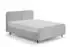 Beautysofa LEA Polsterbett mit Bettkasten & Gaslift, Rippstoff hellgrau, 180x200cm (Tilia 86)