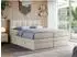 MKS Meble Alvin King Boxspringbett mit Bettkasten, Topper, 200x200cm, beige (800000629452)