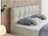 MKS Meble Alvin King Boxspringbett mit Bettkasten, Topper, 200x200cm, beige (800000629452)