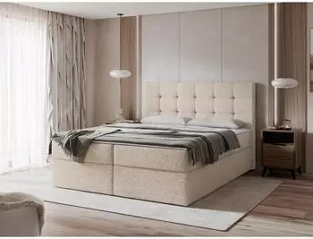 Mirjan24 Boxspringbett Luanda Boucle, Bonellfederkern, 180x200cm (Luanda)
