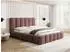 WFL GROUP Serenity Polsterbett mit Bettkasten, altrosa Chenille, 140x200cm (800001767029)