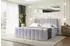 ALTDECOR OTTA-Z Boxspringbett mit Bettkasten 180x200cm, H4, hellgrau Samt (800001765830)