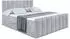 ALTDECOR OTTA-Z Boxspringbett mit Bettkasten 180x200cm, H4, hellgrau Samt (800001765830)