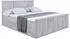ALTDECOR MOETI-Z Boxspringbett 120x200cm, H3, hellgrau Samt, Bettkasten (800001766370)