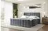 ALTDECOR OTTA-Z Boxspringbett mit Bettkasten, H4-Matratze, Topper, 200x200cm, dunkelgrau Samt (OTTA-Z)