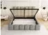 WFL GROUP Serenity Polsterbett 200x200cm mit Bettkasten, Beige Chenille (800001767058)
