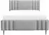 Mirjan24 Ribo Leg Polsterbett mit Bettkasten, grau, 140x200cm