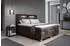 Fun Möbel DAVIDE Boxspringbett elektrisch, Stoff, schokobraun, 140x200cm