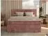 MKS Tiliano King Boxspringbett 180x200cm, Cord, rosa, mit Bettkasten (Tiliano King)