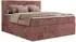 MKS Tiliano King Boxspringbett 180x200cm, Cord, rosa, mit Bettkasten (Tiliano King)