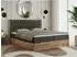 MKS Amore Boxspringbett 200x200 Kunstleder dunkelgrau, Bettkasten, H4 (800000665277)