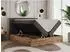 MKS Amore Boxspringbett 200x200 Kunstleder dunkelgrau, Bettkasten, H4 (800000665277)